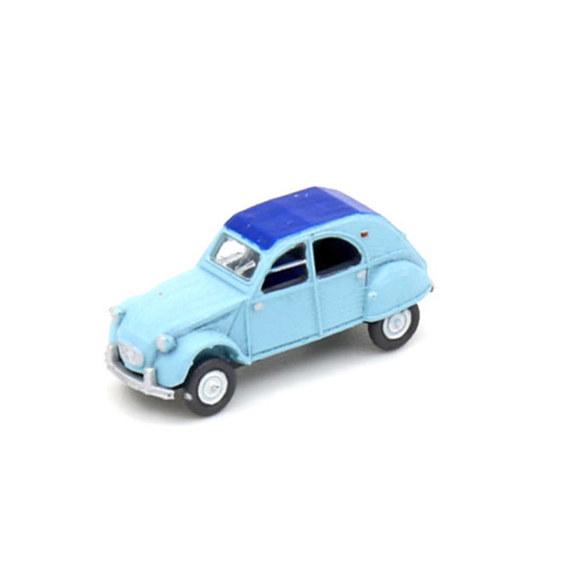 Finished model car Citron 2CV blue