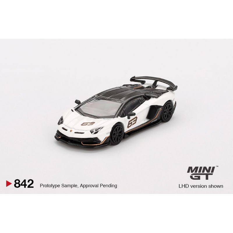 Mini GT 1/64 Lamborghini Aventador SVJ 63  Bianco Asopo