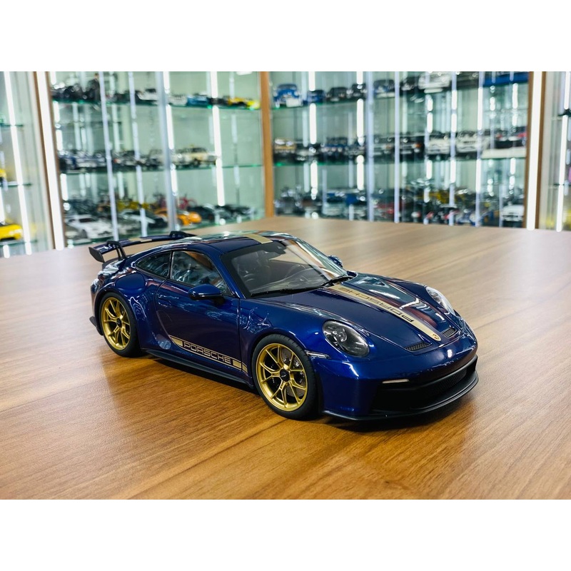 Norev Porsche 911 GT3 2021 - 1/18 Diecast Full Opening, Dark Blue
