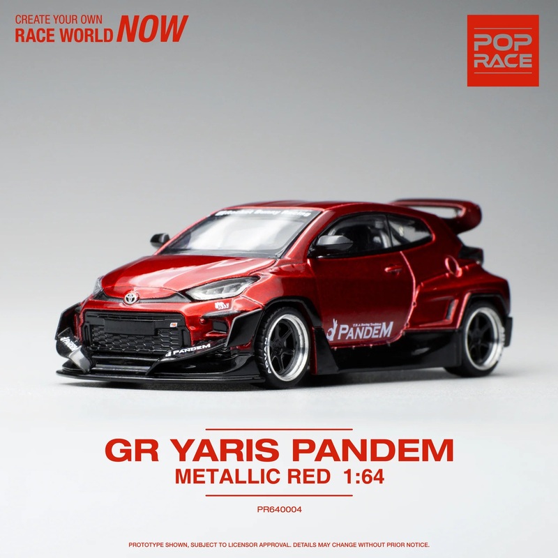 Pop Race 1/64 GR Yaris Pandem Red