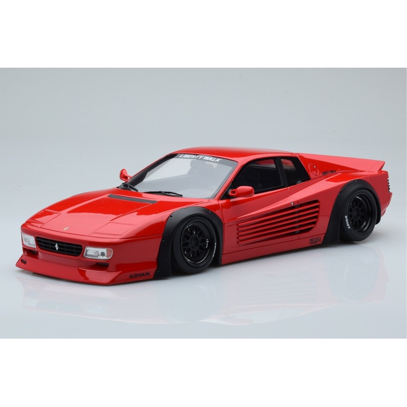 GT Spirit Ferrari 512 TR Testarossa LBWK Liberty Walk Rosso Corsa 1:18 Resin
