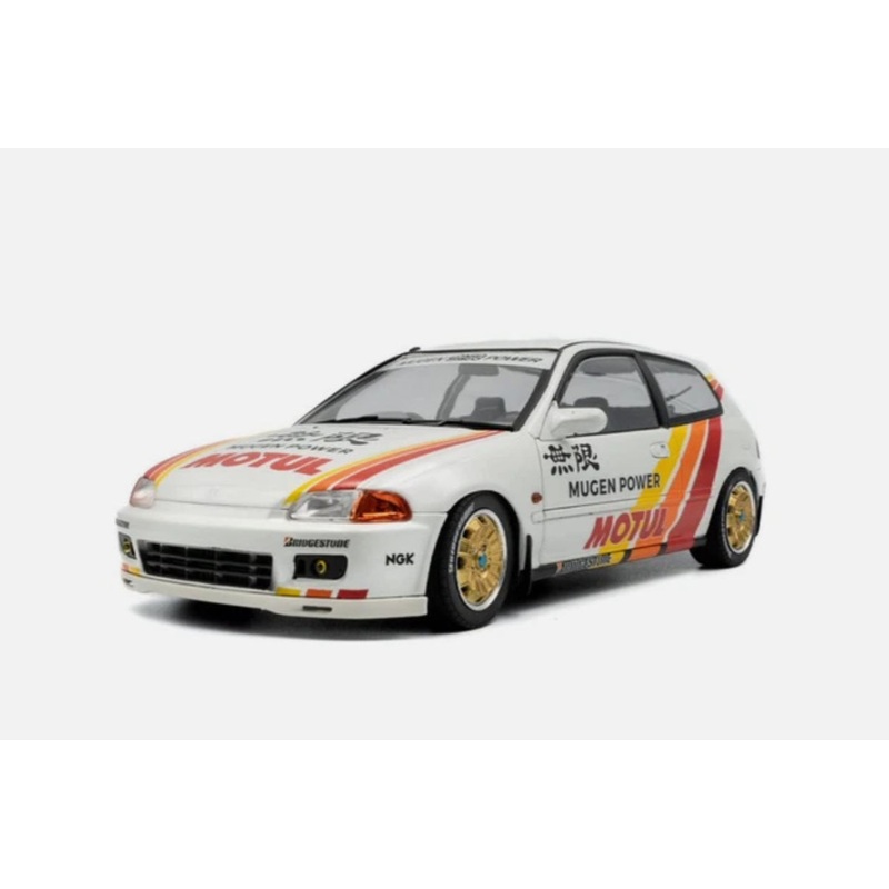 Solido 1992 Honda Civic EG6 Hatchback Mugen Power Racing White 1:18