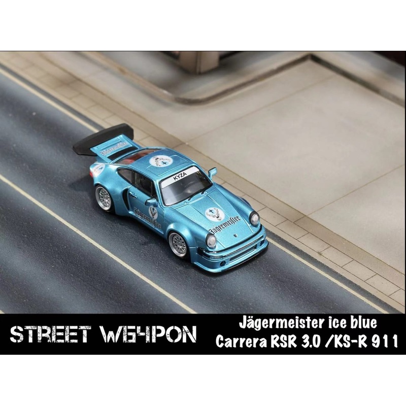 Street Weapon 1/64 911 SC 3.0 KS-R (Khyzyl / Flat56) Jagermeister Ice Blue