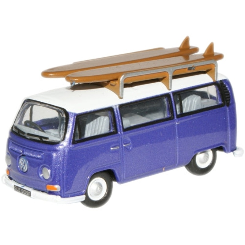 VW Bus Metallic Purple/White - 1:76 Scale