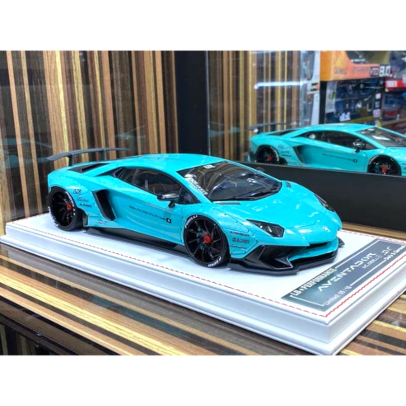 1/18 Davis & Giovanni Lamborghini Aventador SVJ LP 750-4 - Mint Green Model Car