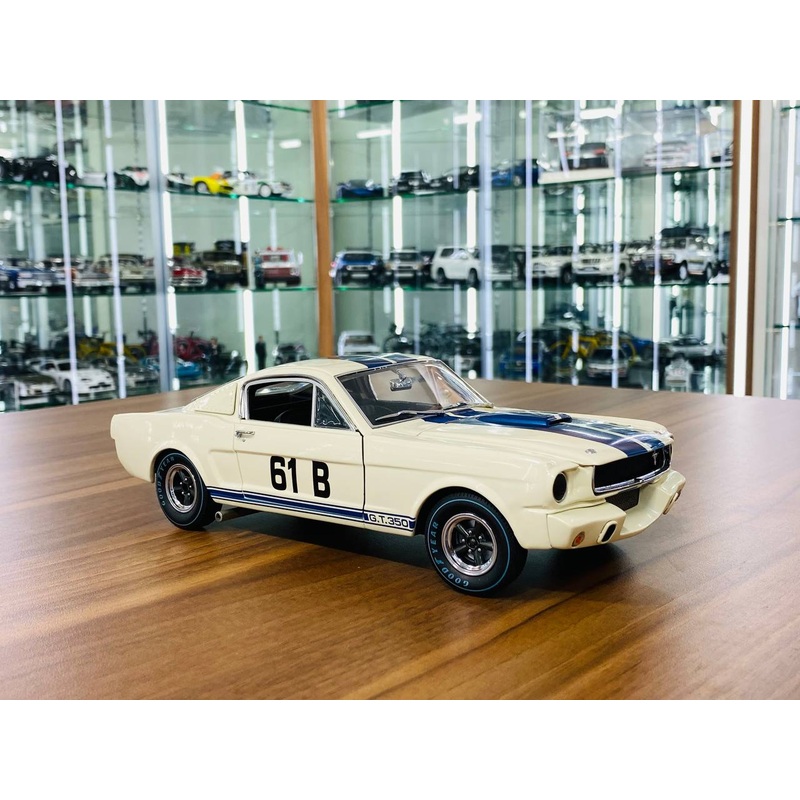 1/18 Diecast Model - ExactDetail Replicars Ford Mustang GT 350 Jerry Titus Shelby R-Model #61 B in White, Limited Edition