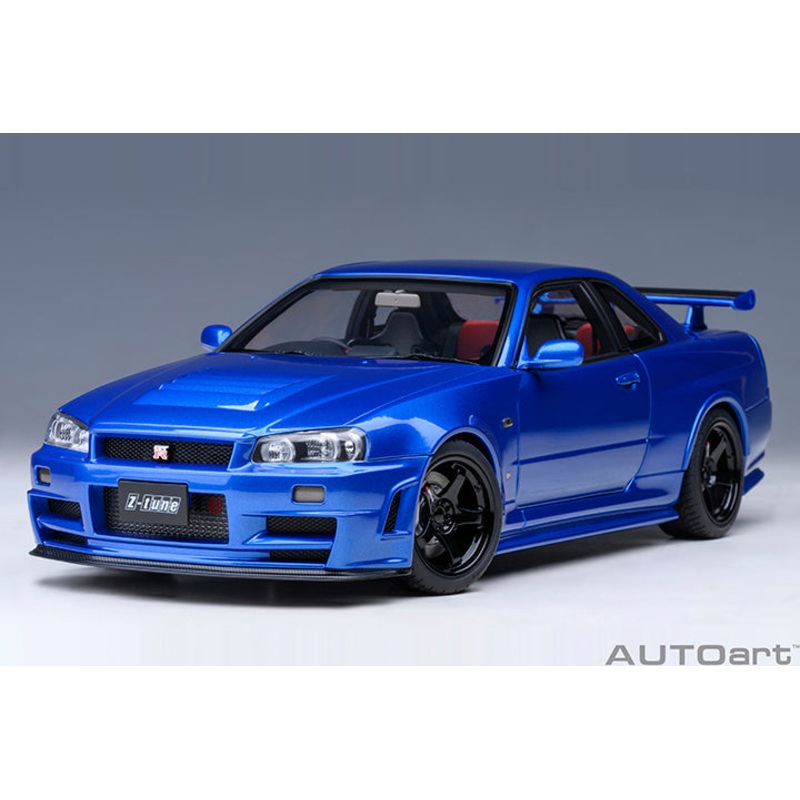 AUTOart 2001 Nissan Skyline GT-R (R34) Z-Tune Bayside Blue 1:18