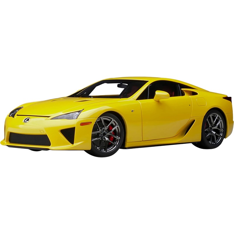 AUTOart 2012 Lexus LFA Pearl Yellow w/ Red and Black Interior 1:18