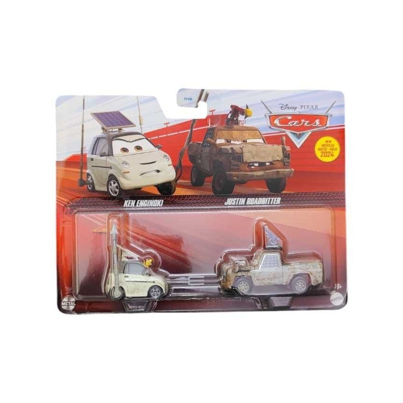 Disney Cars 2 pack Ken Enginoki and Justin Roadritter
