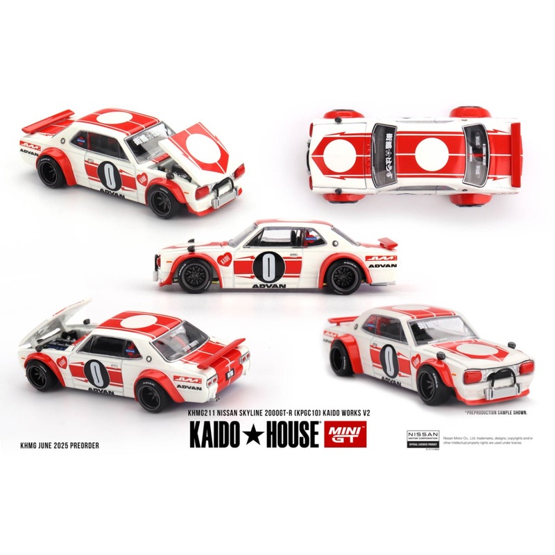[ETA:  Mar 2026 ] Mini GT x KaidoHouse 1/64 Nissan Skyline 2000GT-R (KPGC10) Kaido Works V2