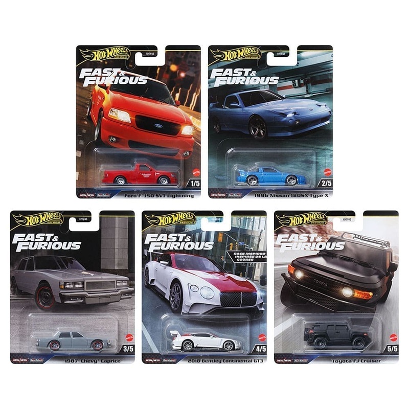 Hot Wheels 1:64 Fast & Furious Premium 2024 H Assortment (set of 5)
