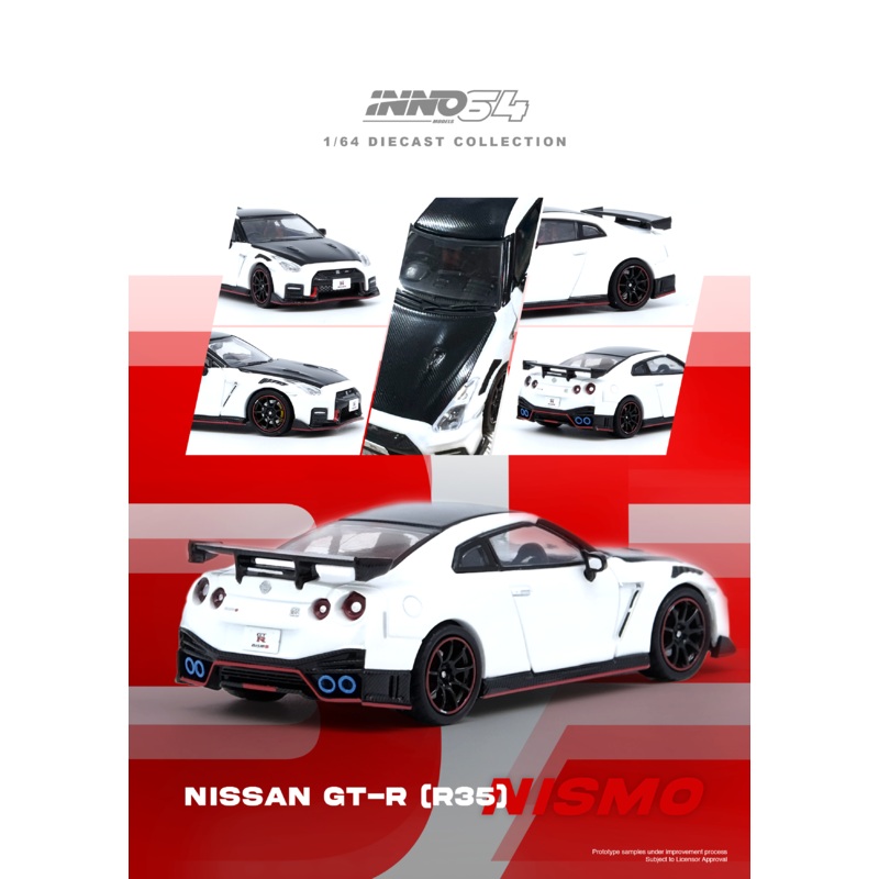 Inno64 1/64 NISSAN GT-R (R35) NISMO White