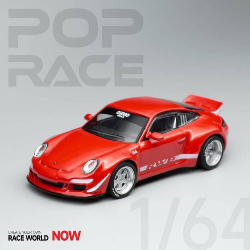 Pop Race 1/64 RWB997 Duck Wing Red