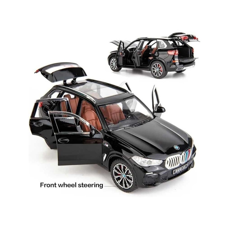 Bmw X5 SUV Model 1/32 Zinc Alloy Pull Back with Sound and Light (Black)