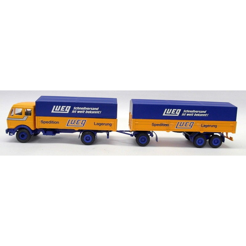 Conrad 1/50 31OCT2017K Mercedes Benz Lueg Covered Truck + Trailer Model Truck