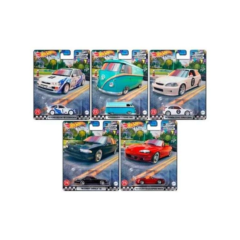 EXCLUSIVE Hotwheels Boulevard set of 5 Number 71 to 75