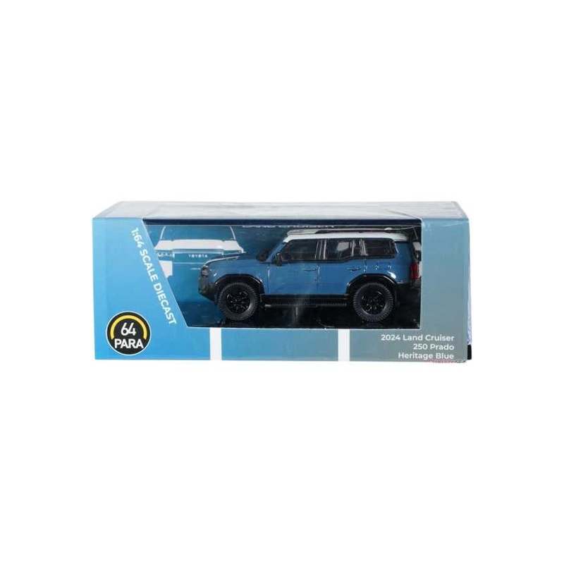 Para64 2024 Land Cruiser 250 Prado Heritage Blue 1:64 Scale Diecast