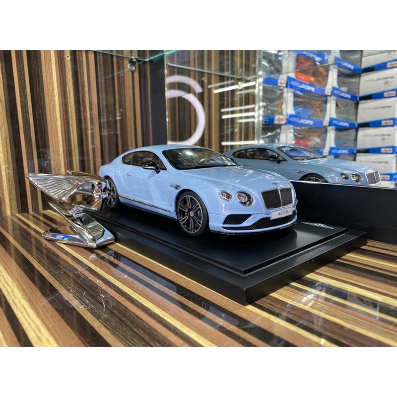 1/18 Diecast Bentley Continental GT V8S Baby Blue Scale Model Car
