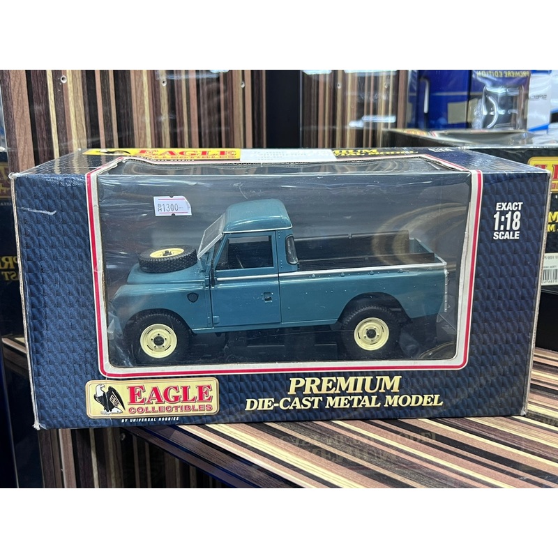 1/18 Diecast Miniature Land Rover LR Series III 109 Pickup Blue Eagle Collectibles Model Car