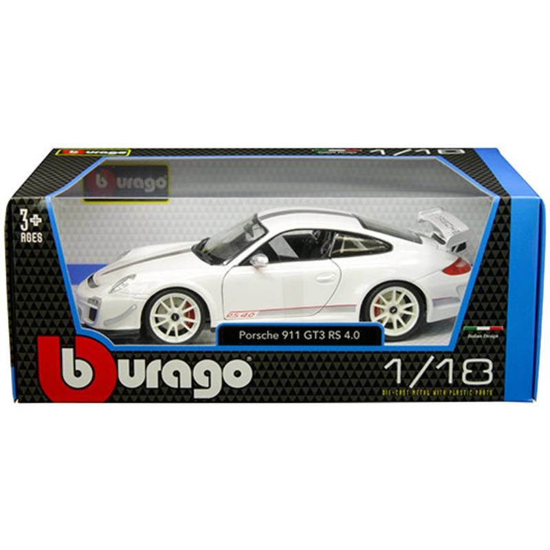 Bburago Porsche 911 997 GT3 RS 4.0 ( White )  Plus Series 1:18
