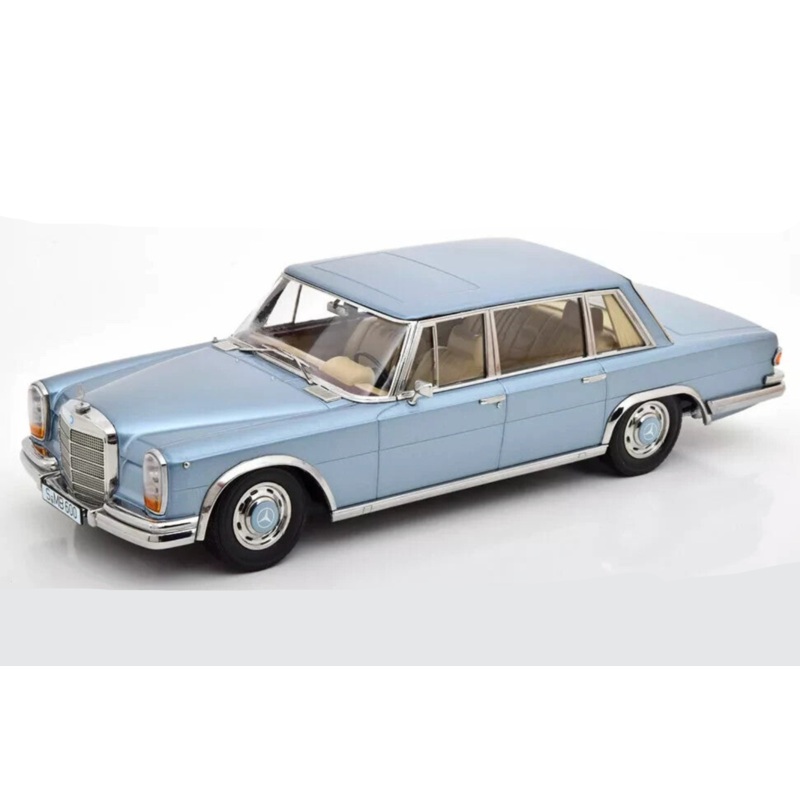 KK Scale 1963 Mercedes-Benz S-Class 600 Pullman SWB (W100) Light Blue Metallic 1:18