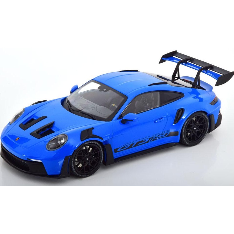 Minichamps 2023 Porsche 911 992 GT3 RS Shark Blue w/ Black Wheels  1:18 LIMITED, SEALED