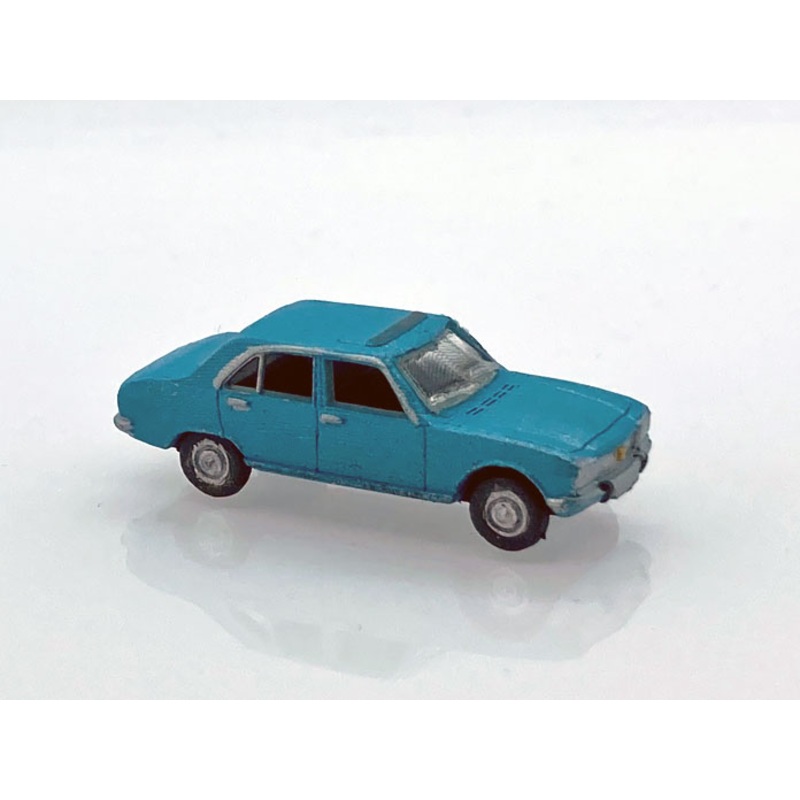 Ready-made model car Peugeot 504  light blue metallic