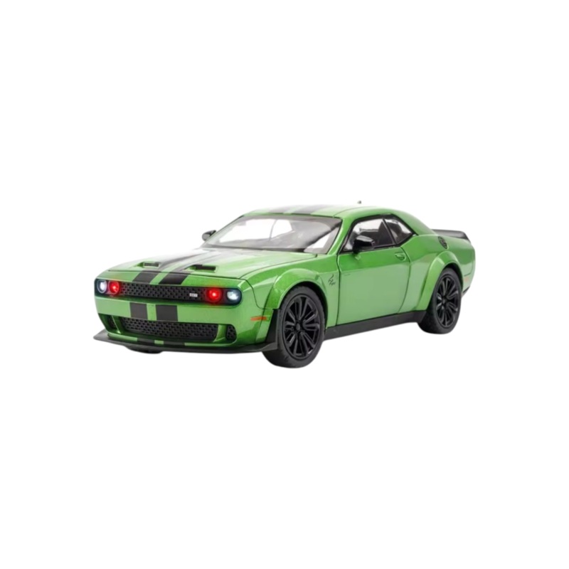 XQT Dodge Challenger SRT Hellcat Demon Alloy Car Simulation Die-Cast Model 1:22 Scale