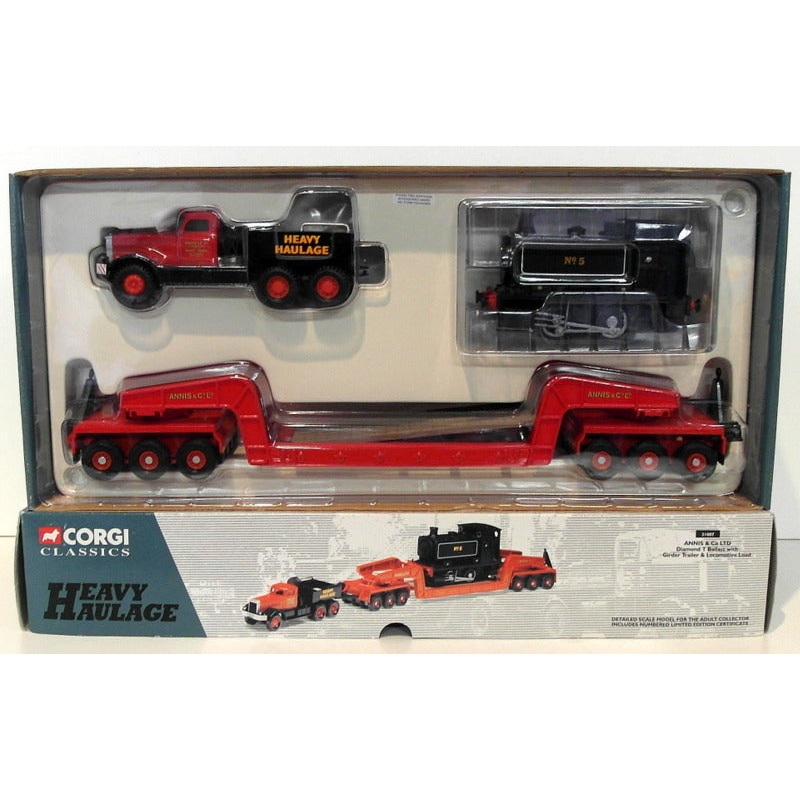 Corgi 1/50 Scale 31007 Diamond T Ballast With Girder Trailer & Locomotive Annis