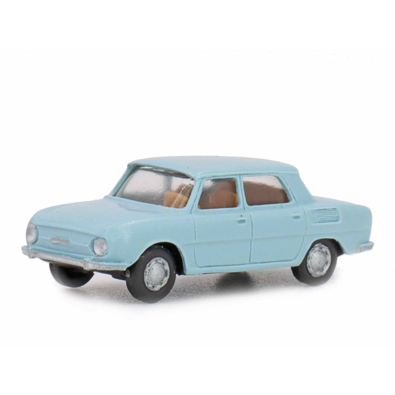 Passenger car Skoda S100 light blue