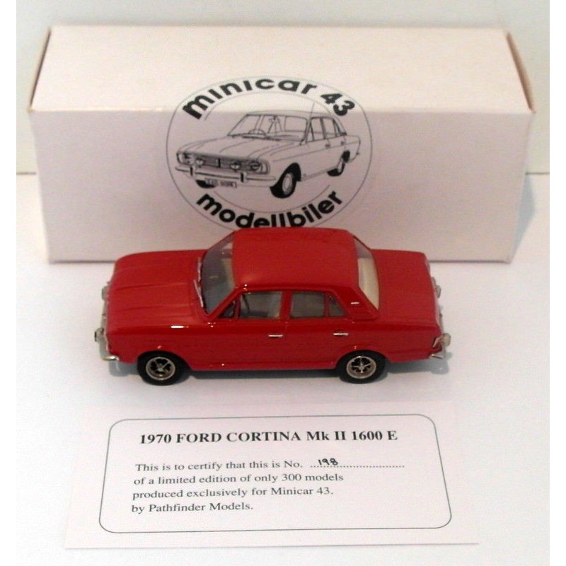 Pathfinder Minicar 43 1/43 Scale MIN3 - 1970 Ford Cortina MkII 1600E Red