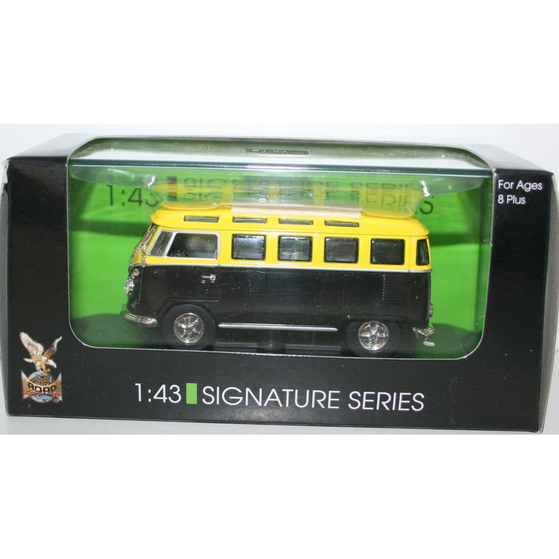 ROAD SIGNATURE 1/43 43209 1962 VW MICROBUS BLACK/YELLOW