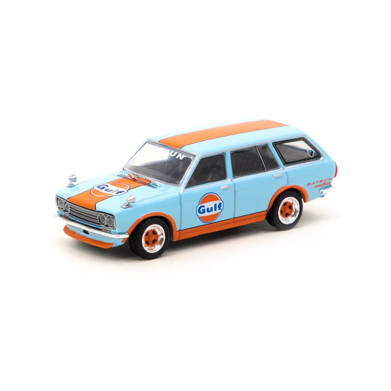 Tarmac Works 1:64 Indonesia EMS Exclusive Datsun Bluebird 510 Wagon Gulf