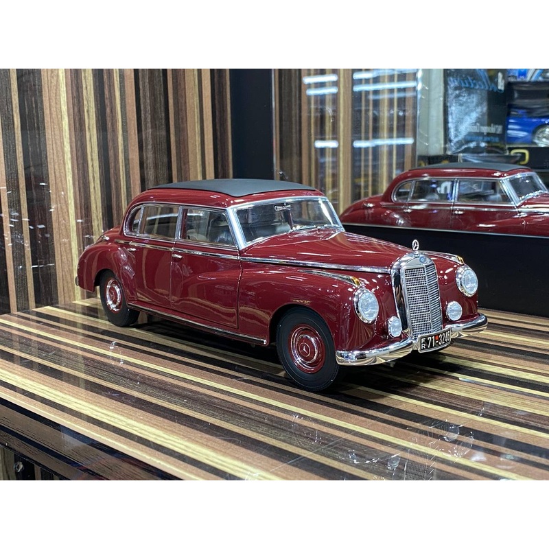 1/18 Diecast Mercedes-Benz 300 1955 Maroon Norev Scale Model Car