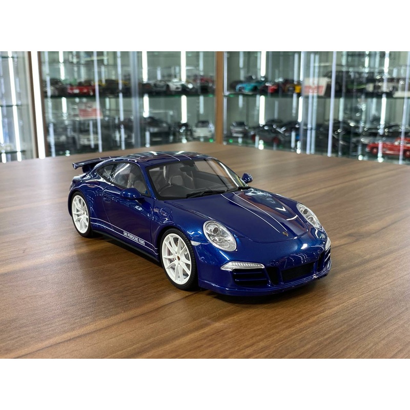 1/18 Resin Porsche 911 (991) Carrera 4S 5M FANS in Blue by GTSpirit - Limited 1000 pcs