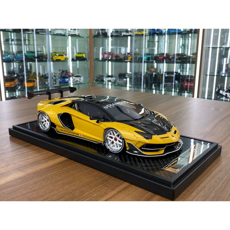 1/18 Resin VIP Models Lamborghini Aventador SVJ Pearl Yellow with Decals Ltd.Edn. 30 pcs