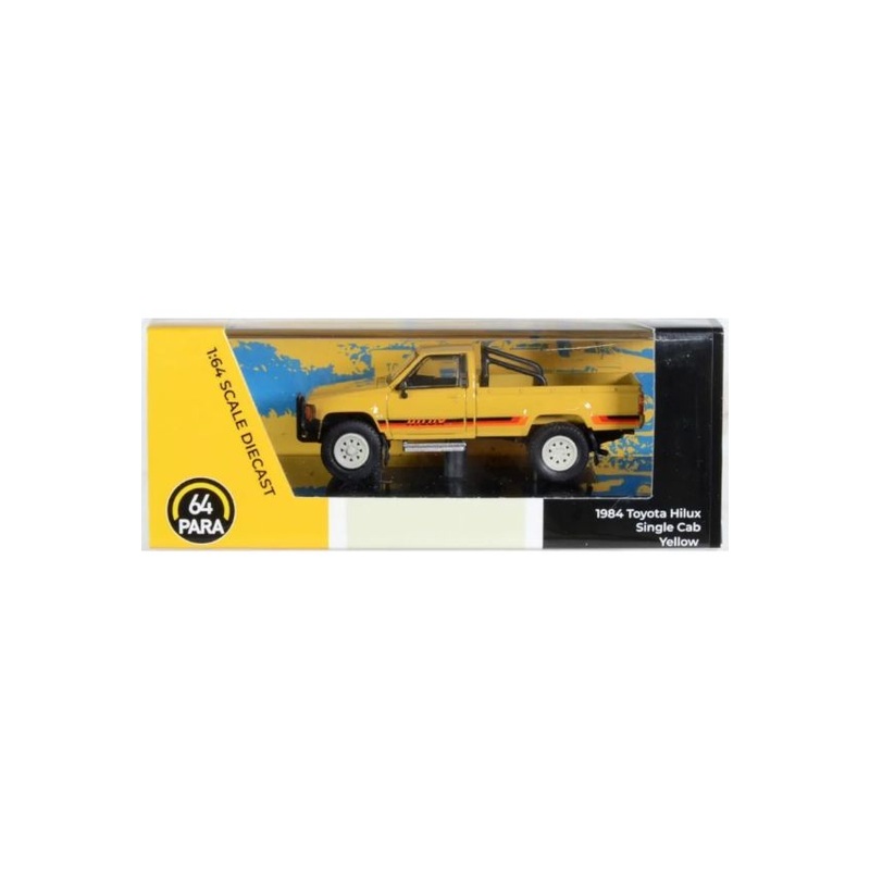 Para64 1984 Toyota Hilux Single Cab Yellow 1:64 Scale Diecast