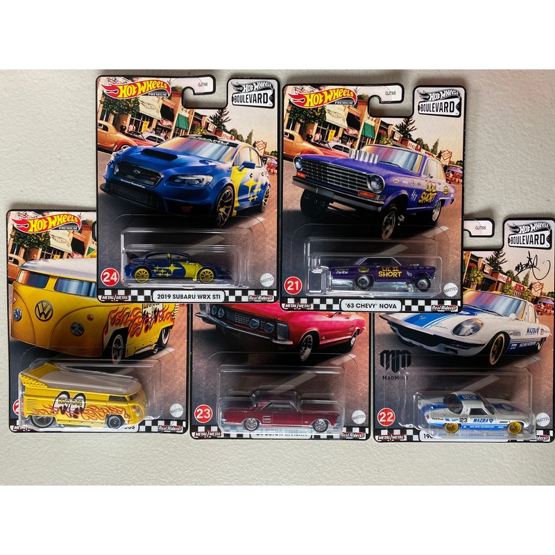 Hot Wheels  1/64 2021 Boulevard Mix 1 (set of 5)