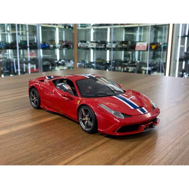 Hot Wheels Elite Ferrari 458 Speciale - [1/18 Diecast, Red ] - Paint Rashes Present
