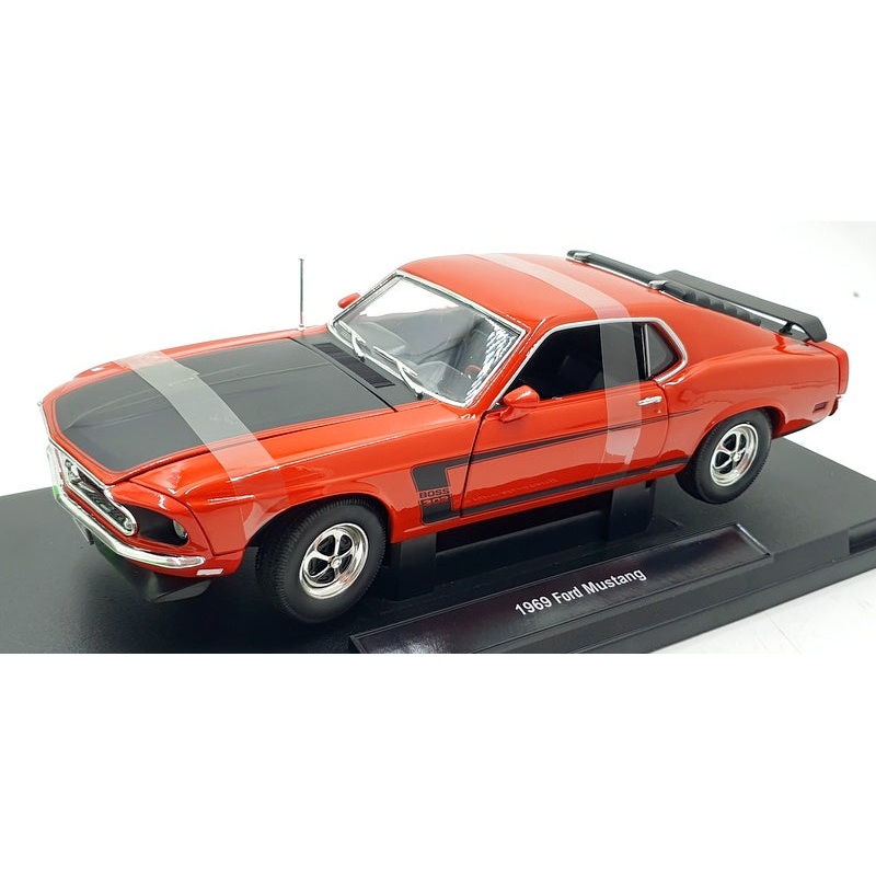Welly 1/18 Scale Diecast 12516W - 1969 Ford Mustang Boss - Red/Black