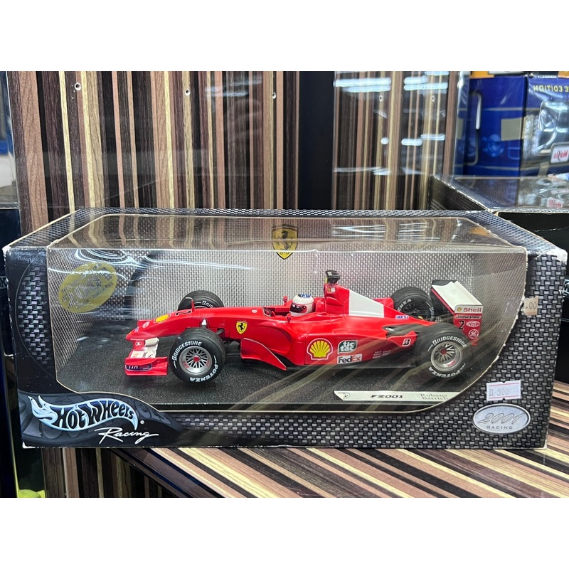 1/18 Diecast Ferrari F2001 Red Model Car by Hot Wheels