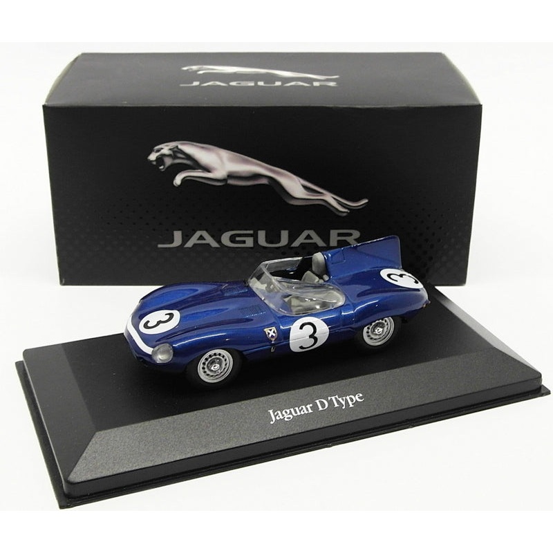 Atlas Editions 1/43 Scale Model Car 4 641 104 - Jaguar D-Type Racing Car - Blue