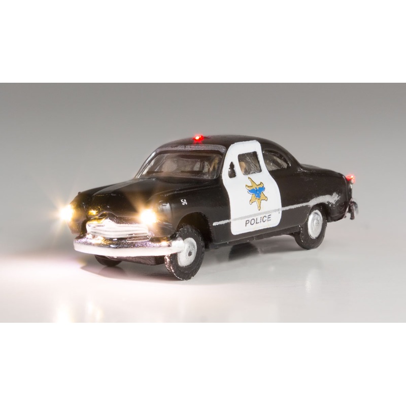Police car illuminated