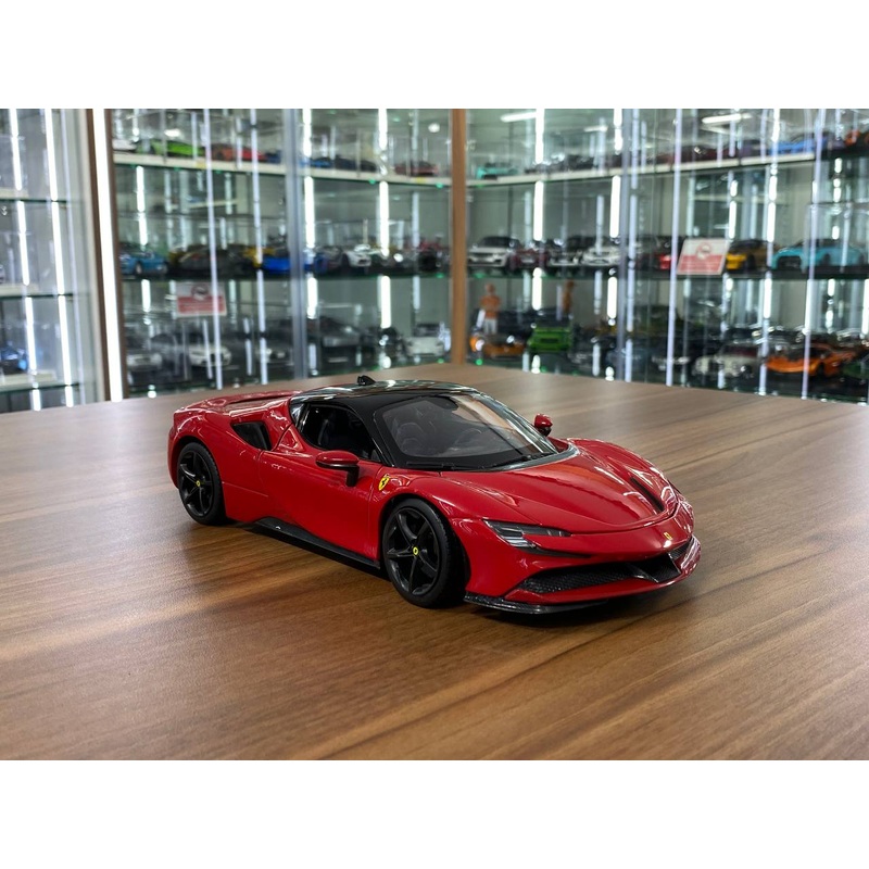 1/18 Diecast Ferrari SF90 Stradale Red Bburago Scale Model Car