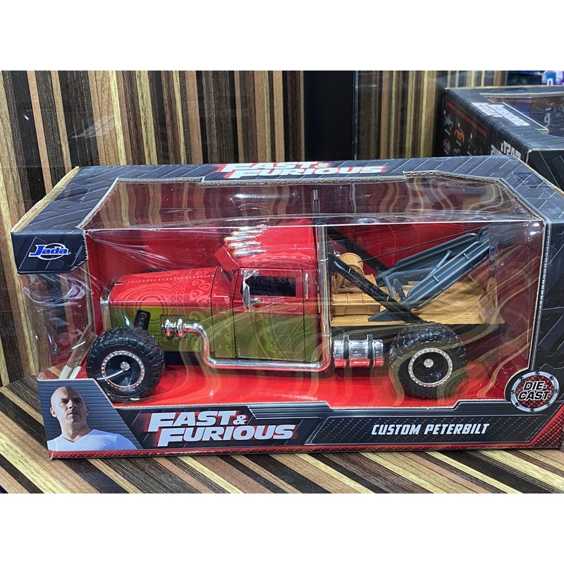 1/24 Custom Peterbilt Fast & Furious Red Model Car by Jada