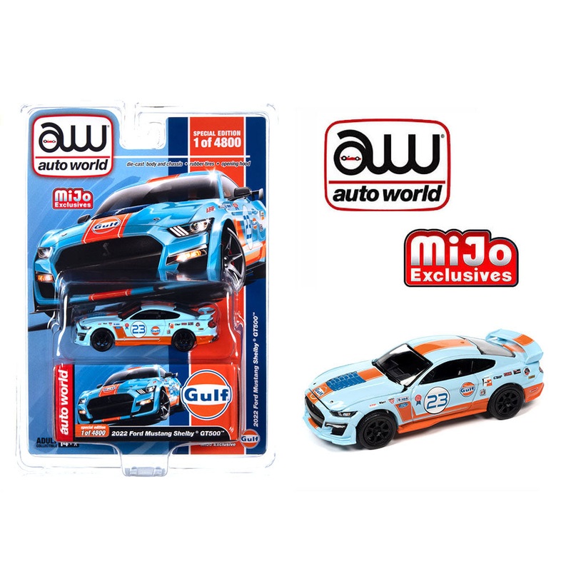 Auto World 1/64 2022 Ford Mustang Shelby GT500 GULF Limited - Mijo Exclusives