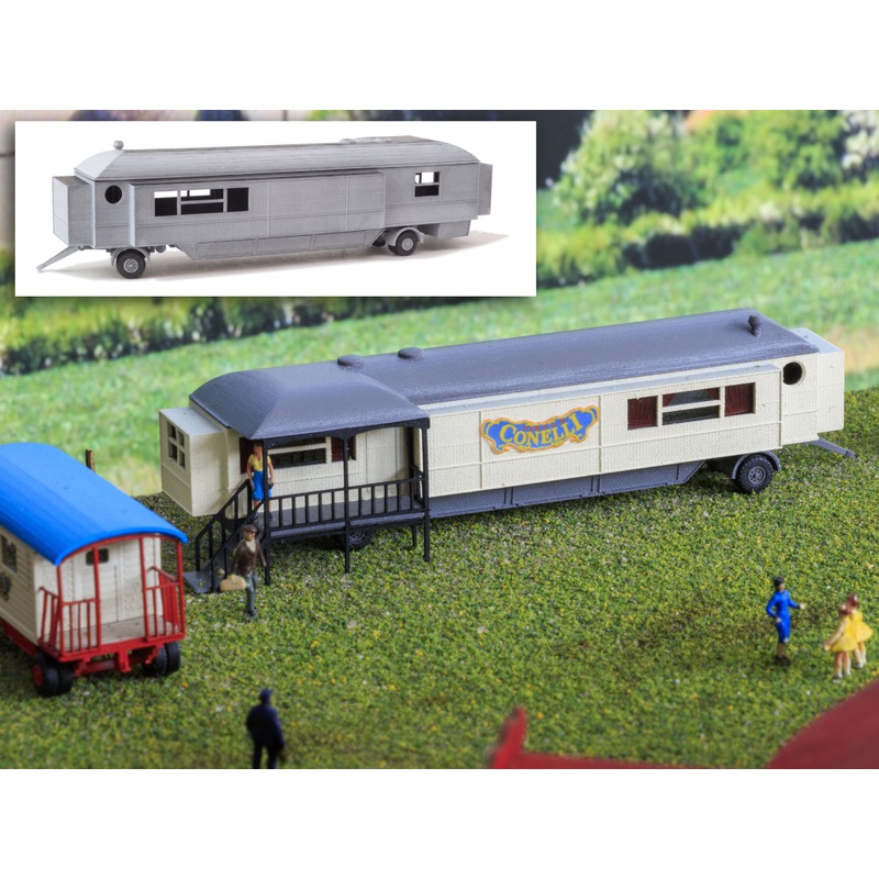 Circus showman caravan with a modern design