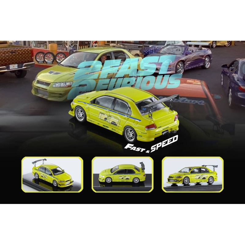 Fast Speed 1/64 Lancer Evolution EVO VII FNF Green
