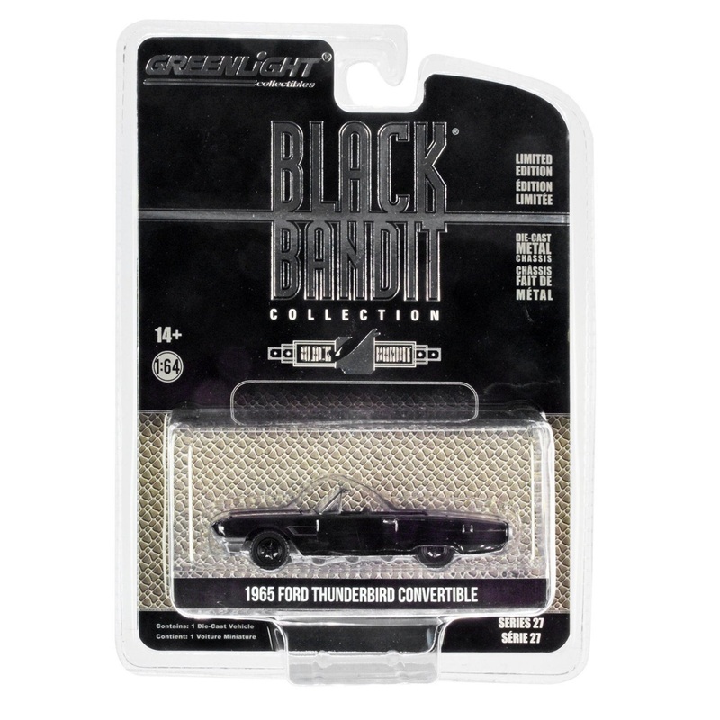 Greenlight Black Bandit 1965 Ford Thunderbird Convertible