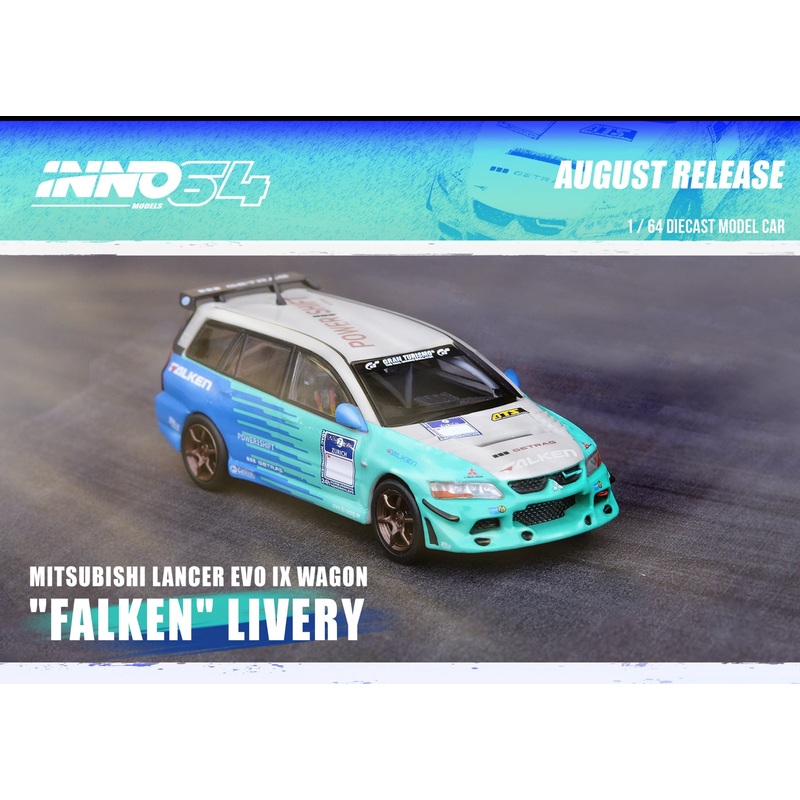 Inno64 1:64 MITSUBISHI LANCER EVOLUTION IX Wagon FALKEN Livery
